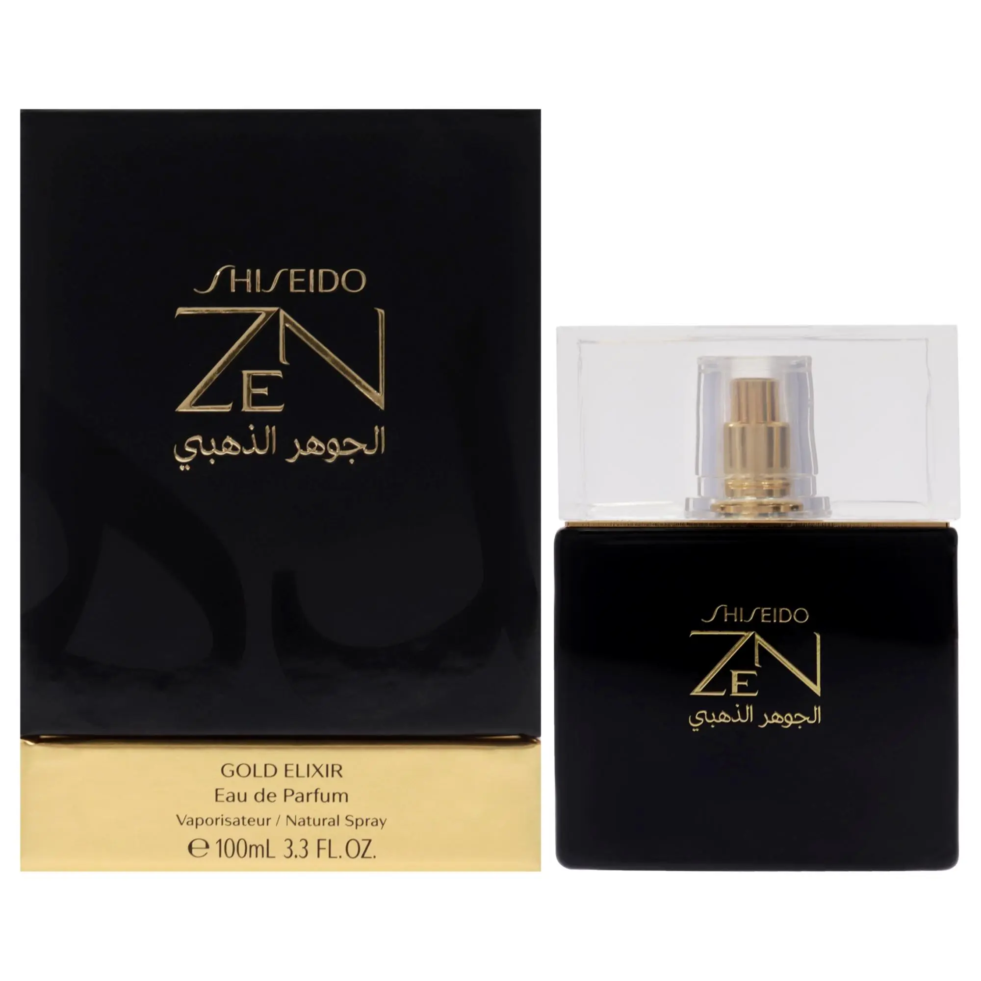 Shiseido Zen Gold Elixir Natural EDP Spray for Women - 3.3 fl oz, with Box