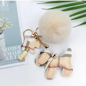 Stripe Puppy Keychain