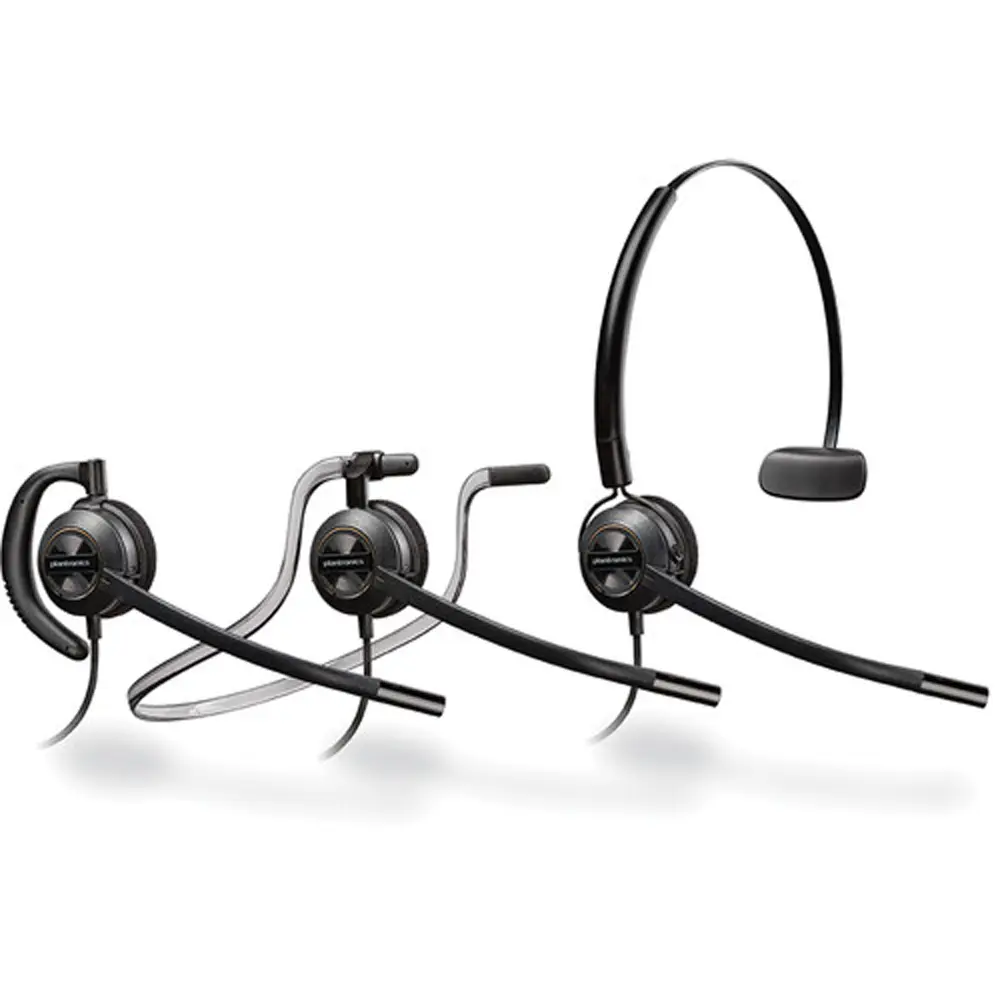 Poly EncorePro HW540 3-in-1 Electronic Over-Ear Behind-the-Neck Headphones with Premium Audio for PC Gaming, Phones & Electronics