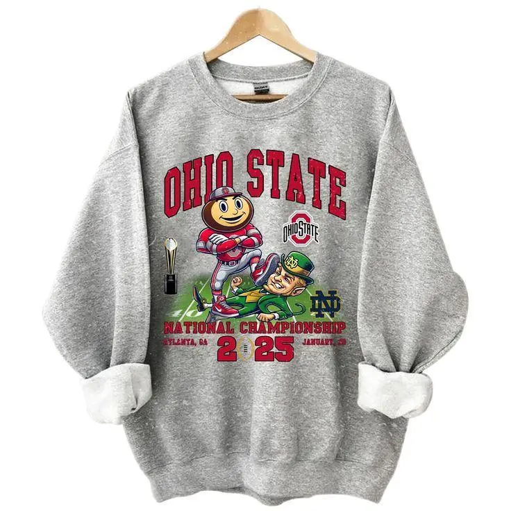Ohio National Championship 2025 Sweatshirt - Vintage Graphic Sweatshirt, Unisex Crewneck, Game Day Apparel, Gift For Fans