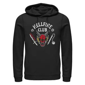 Men's Stranger Things Hellfire Club Costume Pull Over Hoodie