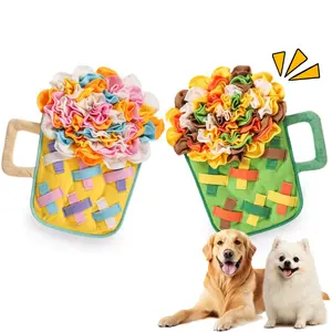 Interactive Snuffle Mat for Dogs & Cats – Puzzle Feeder Toy with Hidden Treat Pockets & Scent Zones – Supports Nosework, Slow Feeding & Anxiety Relief – Soft, Washable, Chew-Resistant Fleece with Non-Slip Backing – Great Gift for Pets squeaky  toys  dog