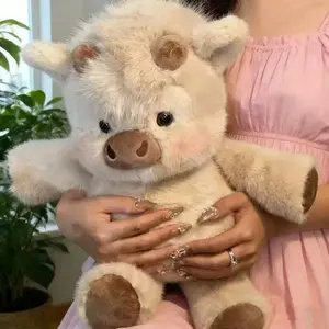 Adorable Highland Cattle Plush Toy 45cm - Huggable Running Cow Stuffed Animal Made with Premium Soft Fabric, Soothing Companion #WWQ
