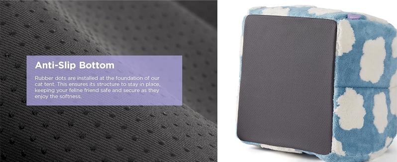 LESURE Cute Cat Beds for Indoor Cats - 2 in 1 Cat Cave Bed with Removable Washable Cushioned Pillow, Cozy Cat Tent House Design Pet Supplies Portable Blanket LESURE Cute Cat Beds for Indoor Cats - 2 in 1 Cat Cave Bed with Removable Washable Cushioned Pillow, Cozy Cat Tent House Design Pet Supplies Portable Blanket