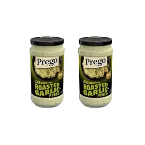 Creamy Roasted Garlic Pesto Pasta Sauce, 14.5 oz Jar (Pack of 5)