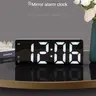 LED Electronic Clock, USB Plug and AAA Powered Mirror Alarm Clock with Temperature Display, Desktop Clock for Home Office Dormitory School, Led Digital Clock, Digital Alarm Clocks