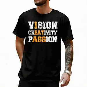 100% cotton Unisex Vision Creativity Passion Funny Sayings Sarcastic T-Shirt