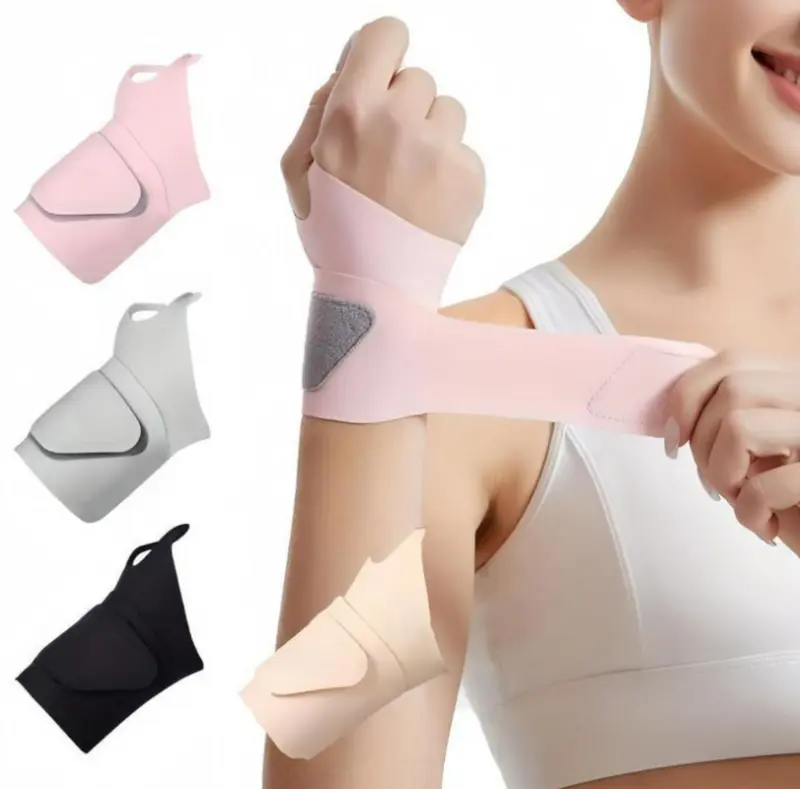 4-Pack Unisex Wrist Wraps, Flexible Thin Nylon Bands with Adjustable Compression for Sports & Housework Support