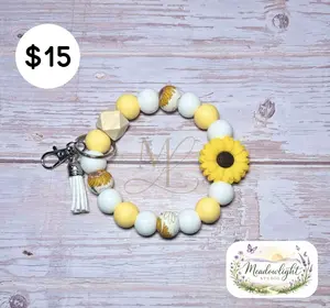 Floral Keychain Wristlet