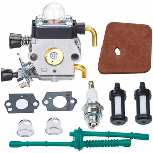 FS55 Carburetor, Easy-start FS 55 Carb with Rebuild Kit, Premium FS55R FS45 FS38 HL45 Carburetor for ZAMA STIHL String Hedge Trimmer Weed Eater Parts with  Line Kit