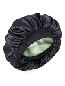 Satin Bonnet Double Layer Silk Bonnet for Sleeping Women and Men Satin Sleep Cap with Adjustable Elastic Band Satin Lined Bonnet for Daily Use Sleep Bonnets