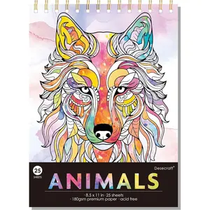 Animals Coloring Book for Adults Relaxation - Spiral Bound Adult Coloring Book, Anxiety Relief & Stress Relief Gifts for Women 8.5" x 11" Tear Out Pages