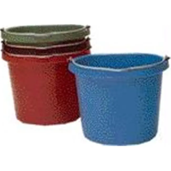 212 MAIN Flat Back Economy Plastic Bucket - FB-1, Green, 20 Qt, Heavy-Duty Home Supplies, Buckets, Plastic Bucket Buckets
