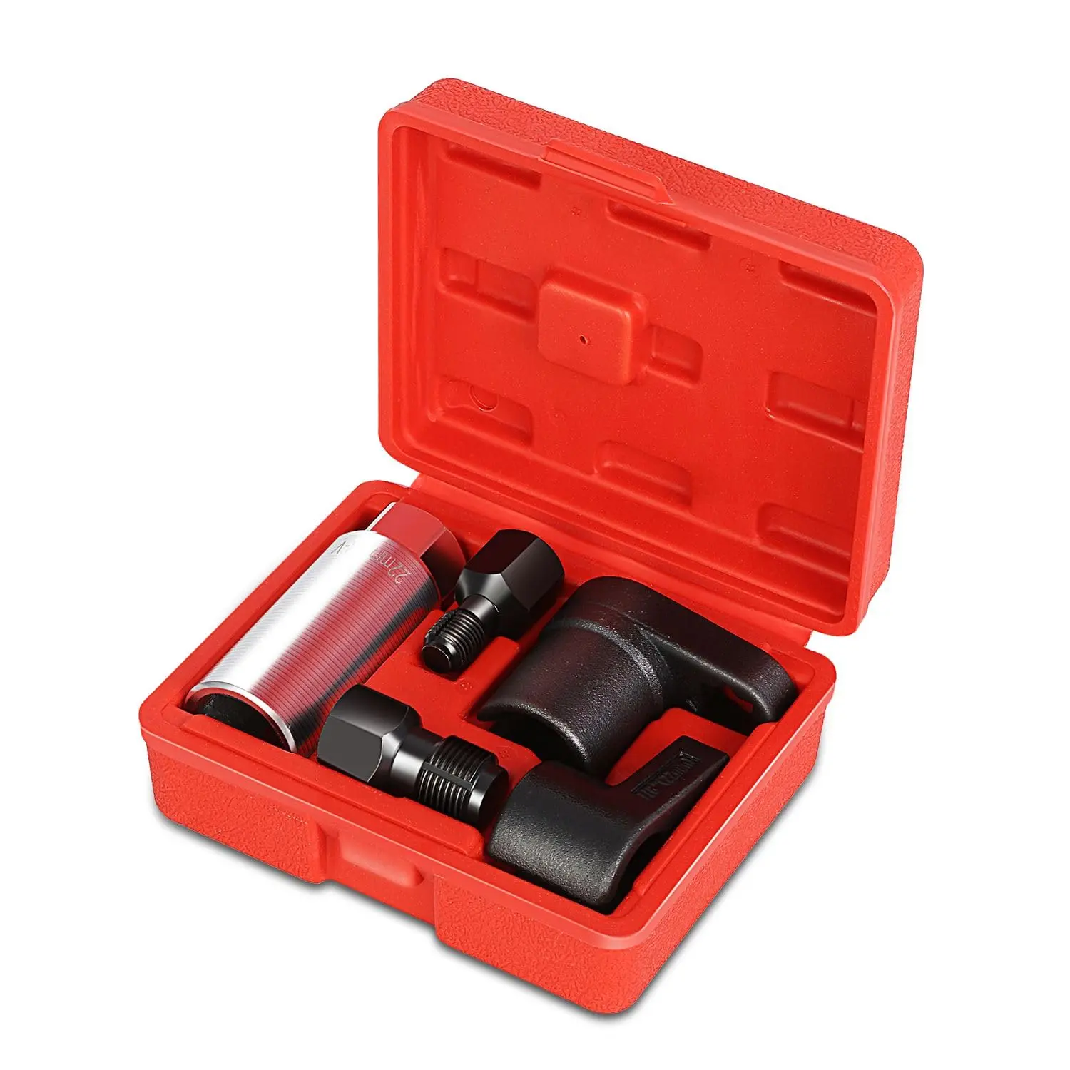 5Pcs Oxygen Sensor Socket & Thread Chaser Set – Universal O2 Sensor Removal Tool, 1/2" & 3/8" Drive, M12 & M18