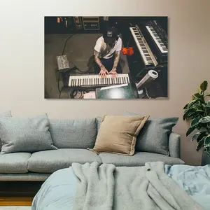 Vintage  Piano Poster, Tribute Music Lovers Poster