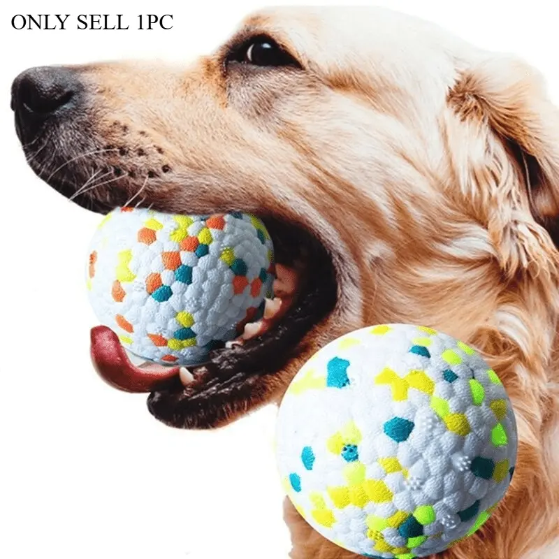 1pc  Indestructible Dog Chew Toy - Interactive Tough Chewer Indoor Training Ball for Aggressive Chewers!