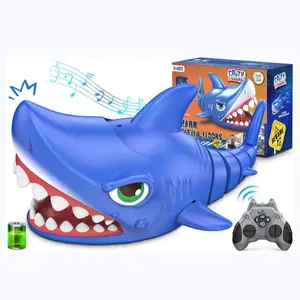 RC Shark Toy for Kids Ages 3+ - Rechargeable RC Robot with Realistic Bite Action, Interactive Gift for Boys Ages 3-12