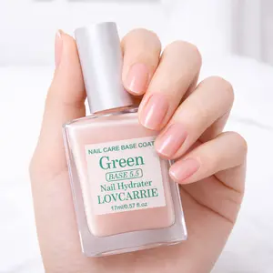 LOVCARRIE Nail Care Base Coat Green Base 5.5 Nail Hydrater 17ml / 0.57 fl. oz. Promotes Growth Strengthens Nails No UV Lamp Required Repairs Damaged Nails