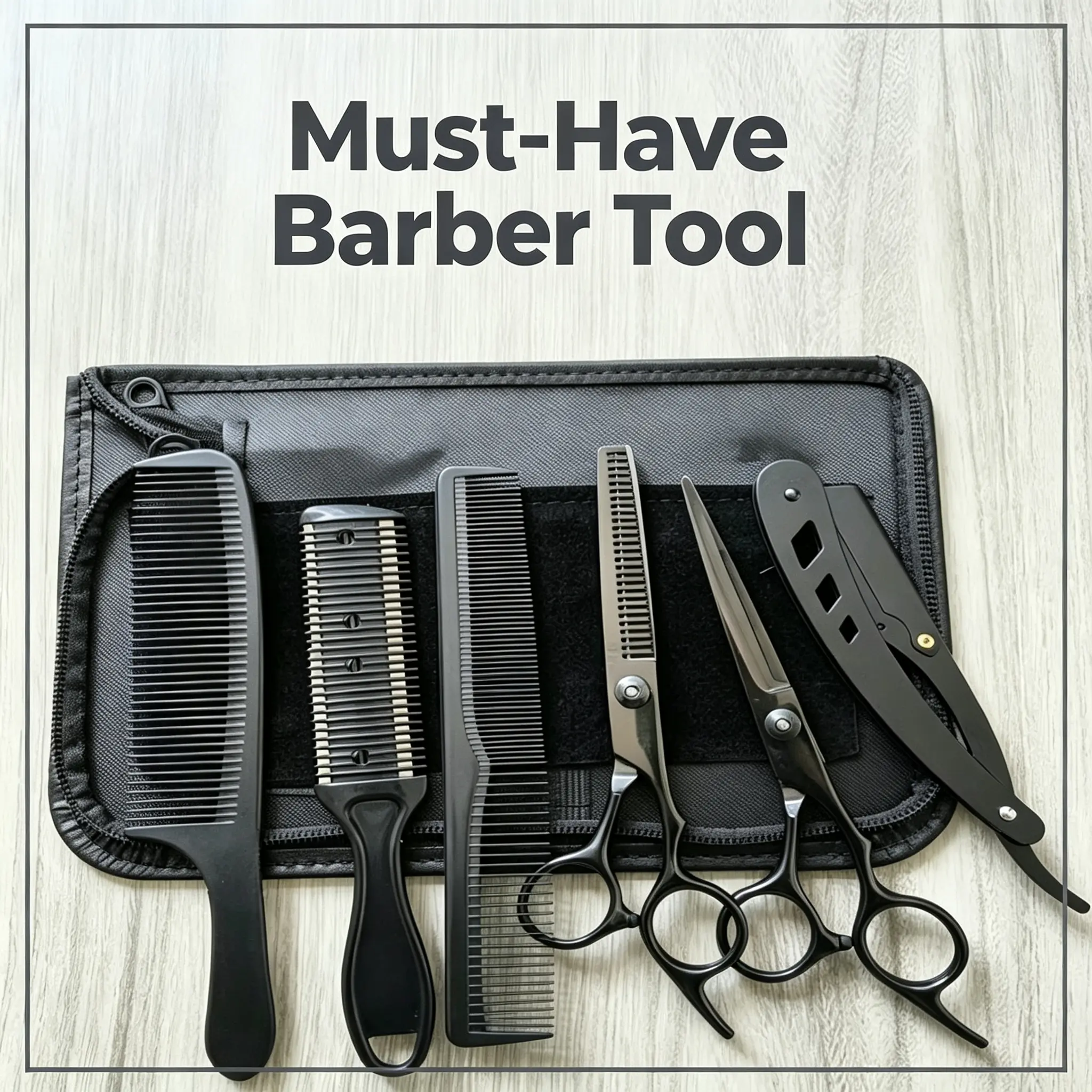 Hairdressing Scissors Set, 6 Inch Hair Thinning Cutting Styling Accessories Tools Kit for Barber(6pcs)