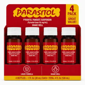 PARASITOL Liquid Suspension - 4-Pack Value Bundle, 1 Fl Oz Each