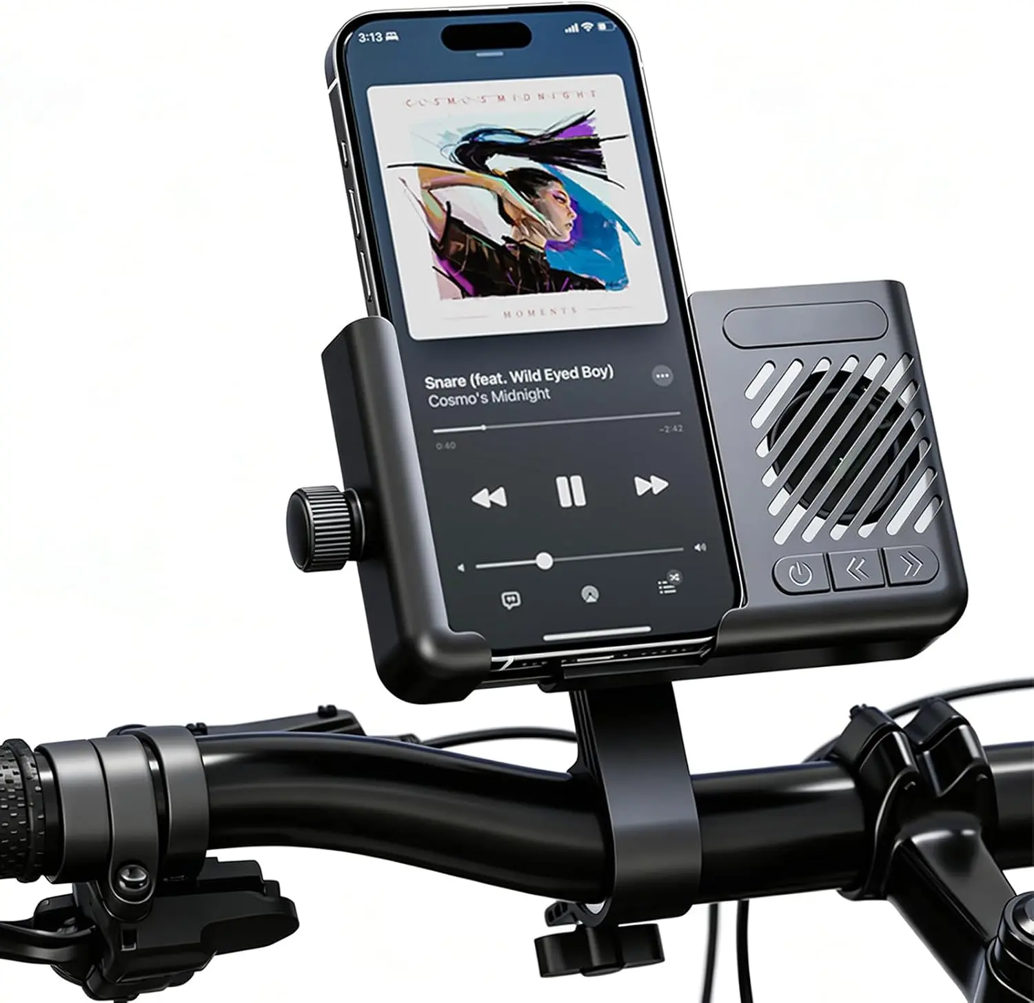 Bicycle Bluetooth Speaker with Phone Mount – 5W High-Volume Wireless Speaker, Adjustable Handlebar Mount, Portable Audio for Bikes; Suitable for Mountain Bikes, Motorcycles, Cycling, Outdoor Sports, Road Trips, and Excursions.