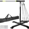 Hikeen Baseball Power Swing Trainer System for Youth Players, Adjustable Height Little League Batting Trainer, 5 Resistance Bands, Heavy-Duty Metal Base, Tool-Free Setup, Portable Carry Bag