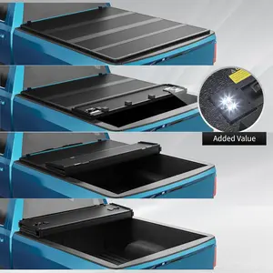 YITAMOTOR Quad Fold Hard Truck Bed Tonneau Cover for Ford F150 F-150 2015-2025 5.5ft Bed Black Added Value Design