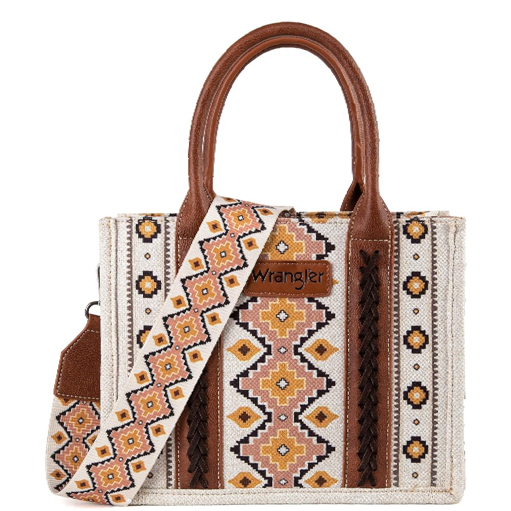 Wrangler Medium Aztec Tote Bag Western Fashion Top-handle Bag-Fall Fashion for Women
