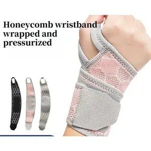 Sports fitness bracer strap, wrist, tendon sheath protection, fitness badminton bracer strap, thin honeycomb breathable bracer strap, wound pressurized bracer strap, anti-sprain bracer
