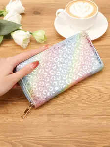 One piece,Elegant Long Ladies Trifold Wallet with Zip Design, Multi Card Slots Handbag, Stylish Long Clutch Bag (multiple Colors)