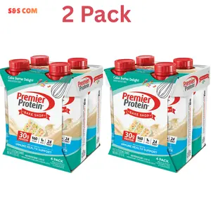 (2 Pack) Protein Shake, Cake Batter Delight, 30g Protein, 11 Fl Oz, 4 Ct