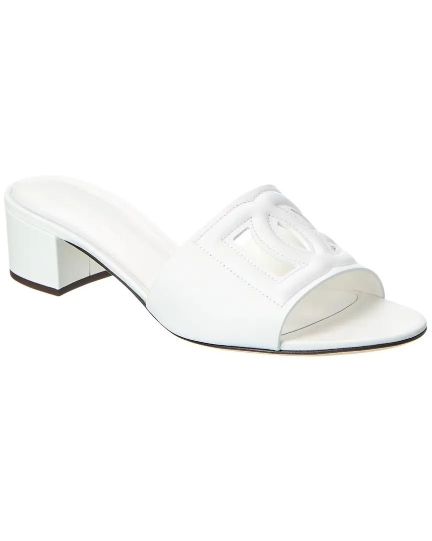 Dolce & Gabbana DG Logo Leather Mule
