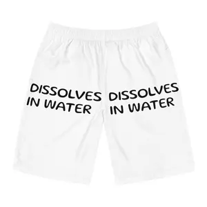 Men’s Funny “Dissolves In Water” Swim Shorts – Dissolves in Water Humor Swim Trunks