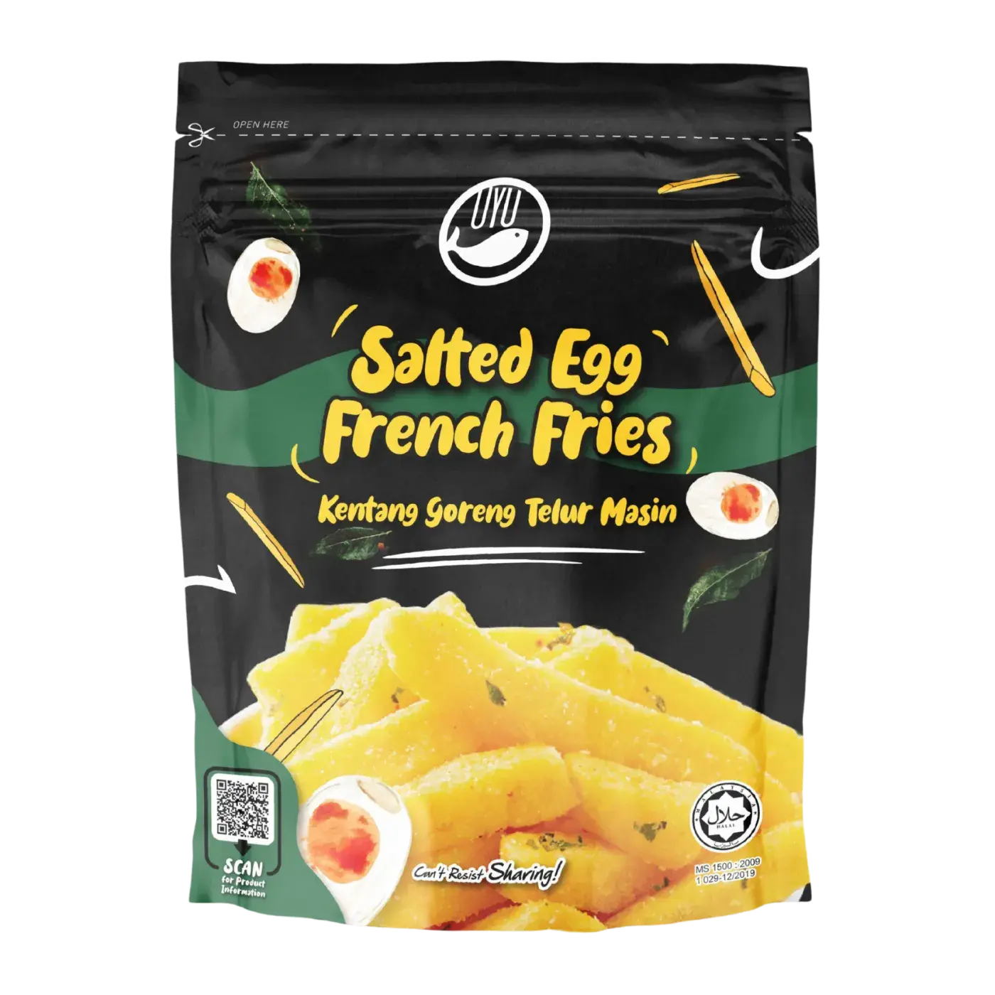OYU SALTED EGG FRENCH FRY - 100 GRAMS - 2.47 OUNCES