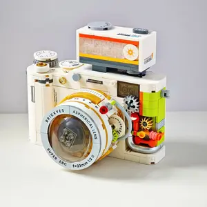 Compatible with lego Compatible with LEGO Bricks Mechanical Double Retro Camera Unisex Exchange Party Favor Lucky Bag Filler Small Gift