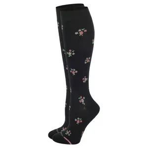 Knee High Compression Socks | Flowers | Women's (1 Pair)