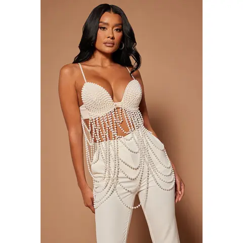 Pearls On Pearls Bralette - Ivory