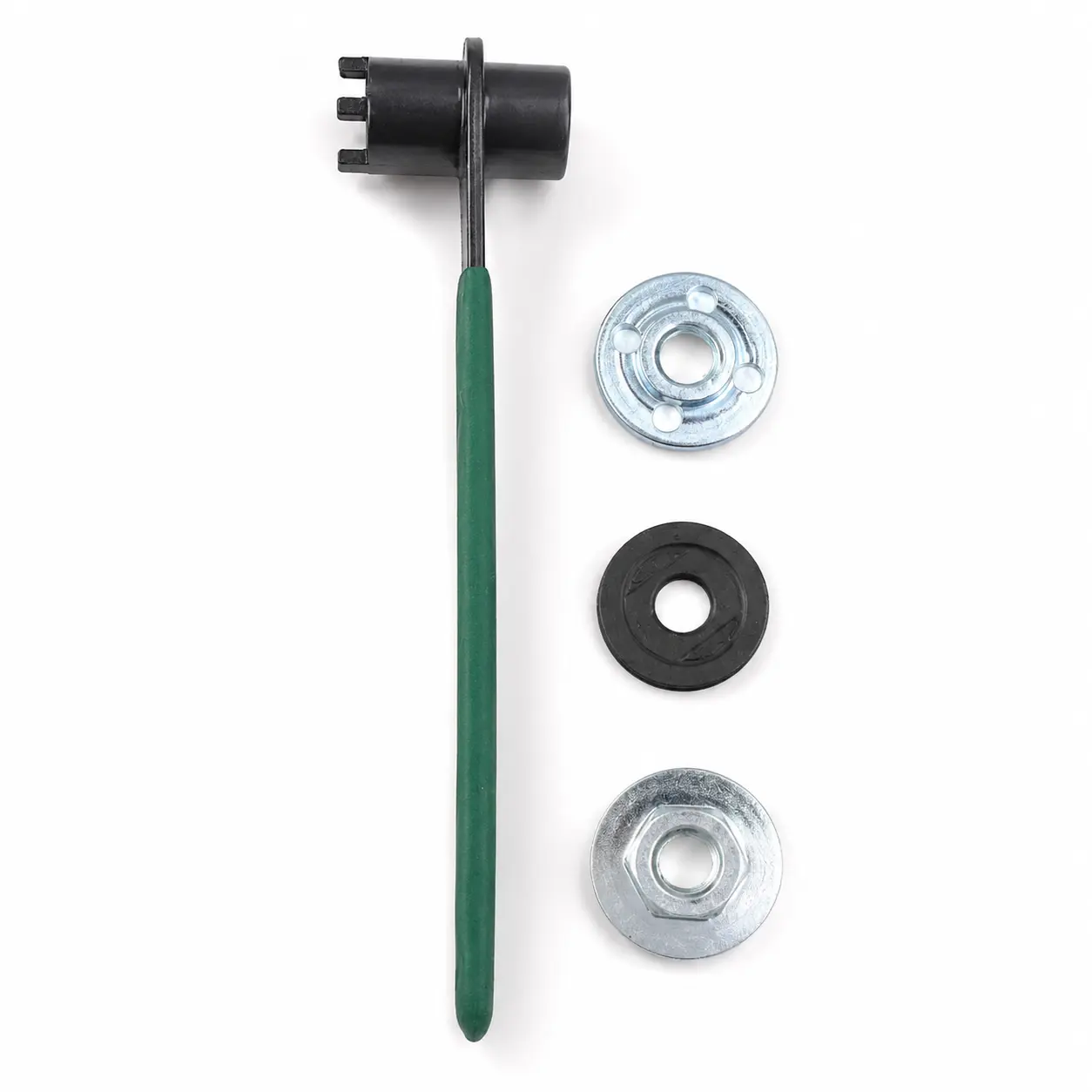 4-Claw Angle Grinder Wrench Kit, 2-in-1 Disc Removal Tool with 3 Backing Plates, High-Carbon Forged Steel, Anti-Slip Grip, Fits Most 4-1/2" to 7" Grinders
