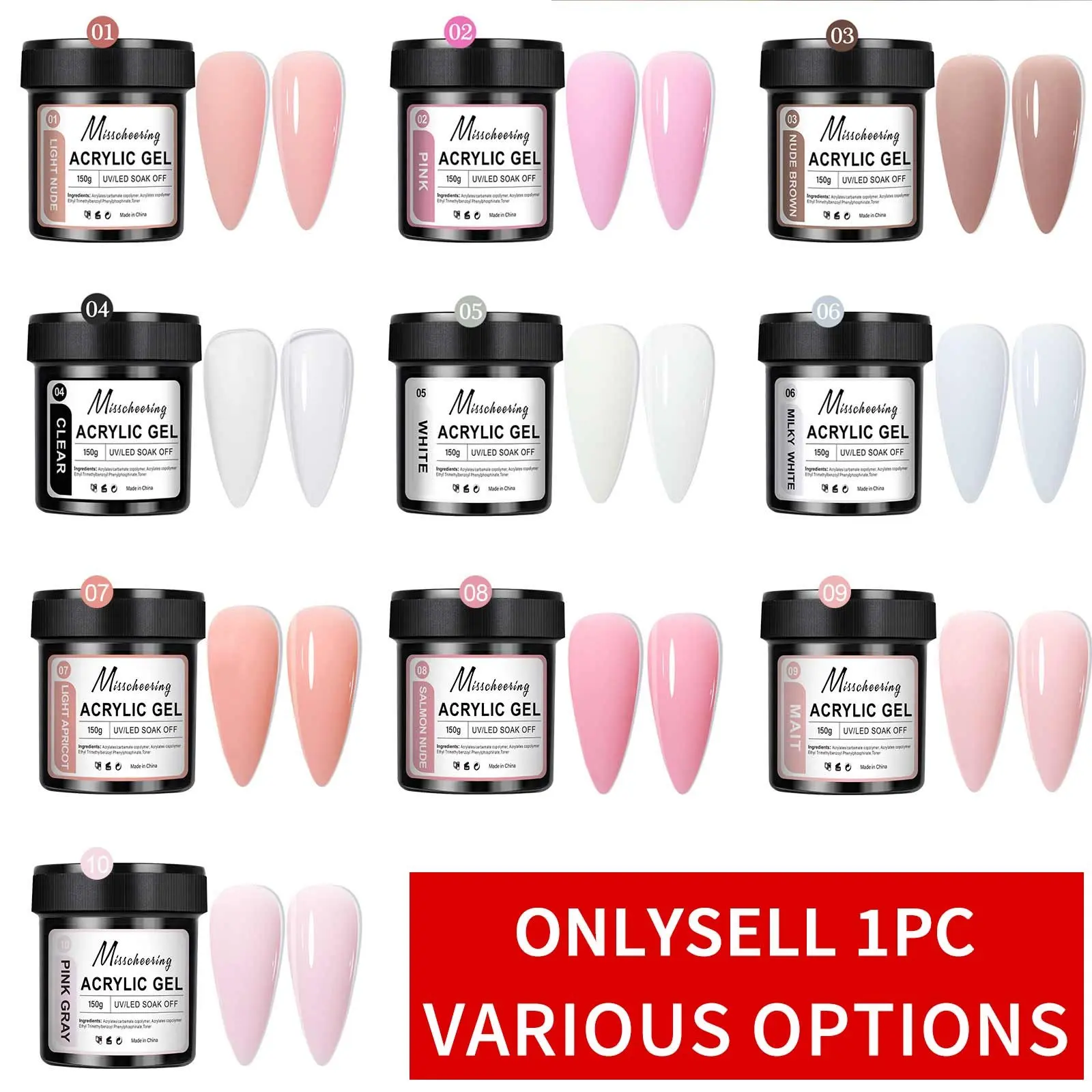 150g Large Capacity 3 In 1 Nail Extension Gel Nude Color Shaping Reinforcement Jelly White Light Pink Transparent Semi Permanent UV LED Nail Art Extension Gel Varnish Nails Extension Gel Nail Products