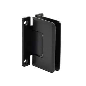 NCYINOX Solid Brass Wall Mount 90 Degree Double Side H Back Plate Standard Hinge Bathroom Glass Clamp