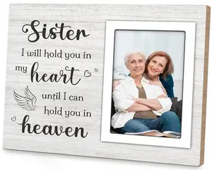 Memorial Gifts for Loss of Sister, Loss of Sister Sympathy Gift - Memorial Picture Frame Fits 4x6 In Photo, Remembrance Gift Condolences Gift, Loss of Sister Memorial Gifts, in Loving Memory