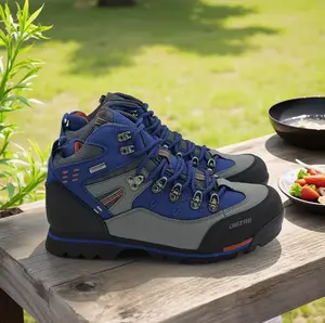 Men's High-Top Hiking Boots Waterproof Leather Outdoor Shoes with Anti-Slip Rubber Soles Ideal for Trekking Camping & Rugged Terrains  armadillo series botas para hombres work boots boots for men Men's Breathable Walking botas para hombres