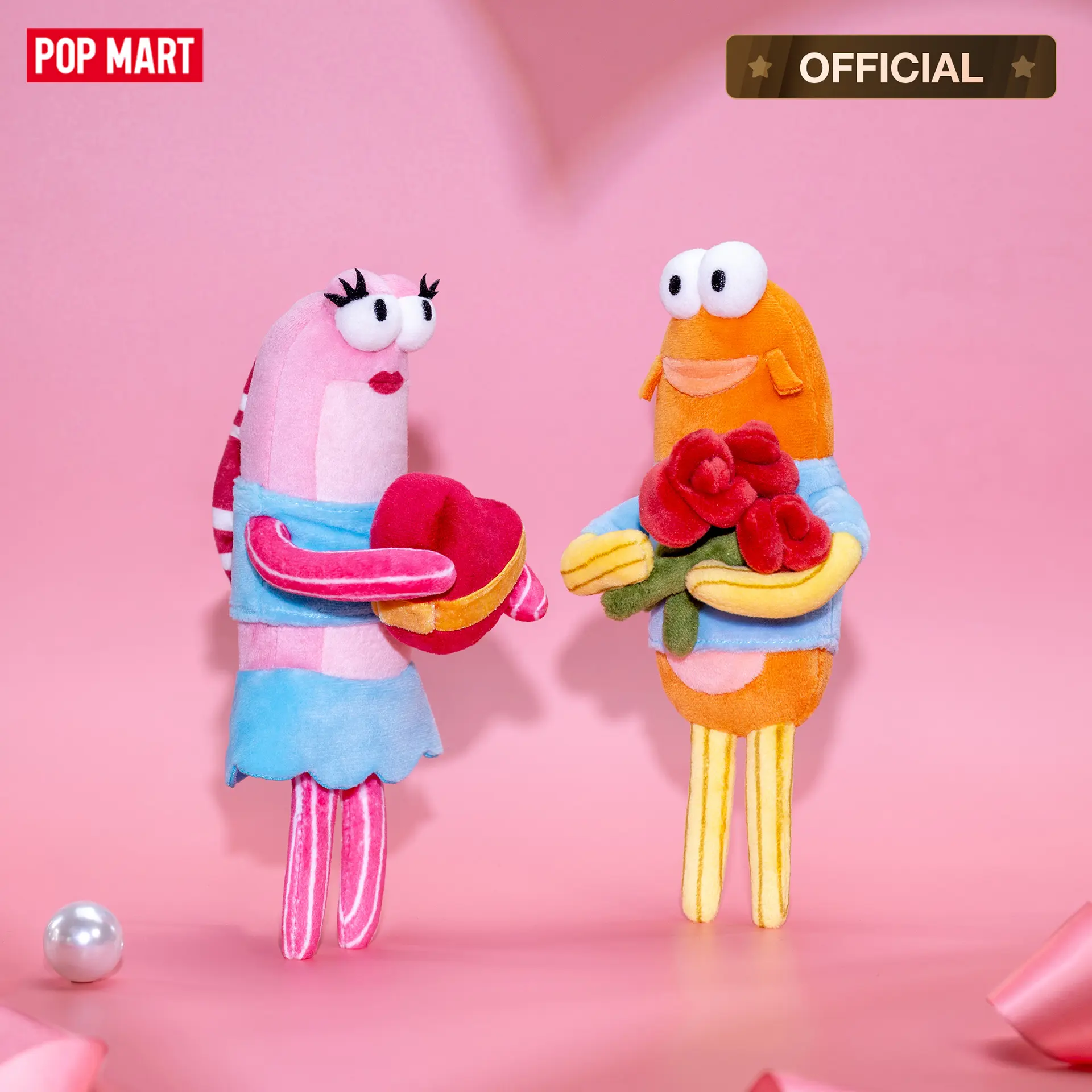 【NEW】POP MART Bikini Bottom Buddies - Romantic Fish Series Plush Pendants Keychain