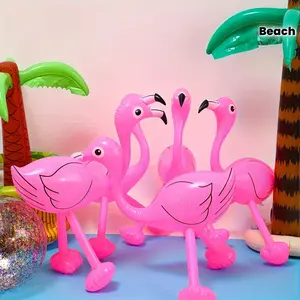 3/5Pcs Inflatable Flamingo Set – Hawaiian Tropical Style Decor for Pool & Beach Party, Patio & Family Gathering, Summer Outdoor Ornament for Party Lovers