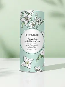 HERB & ROOT Jasmine Talc-Free Dusting Powder with Arrowroot Oats Zinc & Magnesium - Soothing for Chafing Deodorizing & Sweating - 6 oz Body Care Skin Repair
