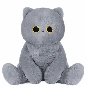 weighted Stuffed Animals, 4 Lbs Customizable Gray cat Stuffed Animal Up to 5 Lbs, Stuffed Sloth Plush for Stress Relief, Ideal Birthday Gifts Halloween Christmas Gift for Girls Boys