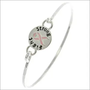 FIGHT STRONG PINK RIBBON BRACELET