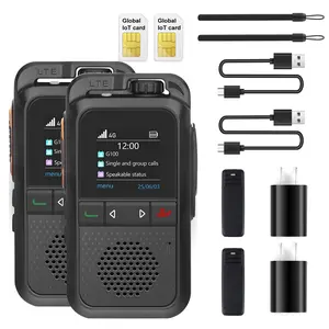 TIDRADIO TD-G100 Global POC Radio with 1 Year FREE SIM Card, 5000KM Long Range 4G LTE Walkie Talkie, No Monthly Fee, 3000mAh Battery Two Way Radio for Hiking & Fleet