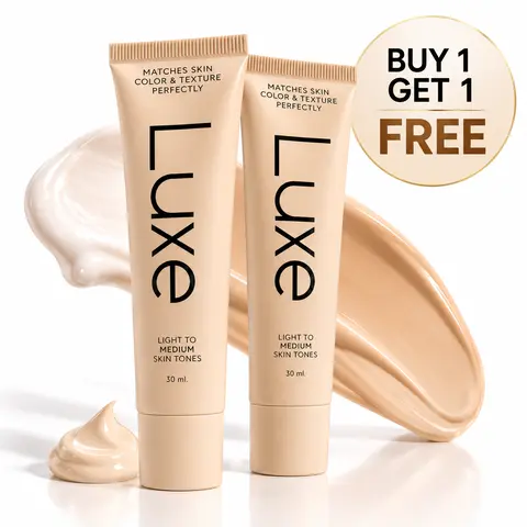 Buy 1 Get 1 Free Sohochic Luxe Color Changing Liquid Makeup Foundation & Concealer - 30ml, Lightweight, 12-Hour Wear, Buildable Coverage, Matches Light to Medium Skin Tones, Ideal for Natural Look, Makeup Products, Light And Medium