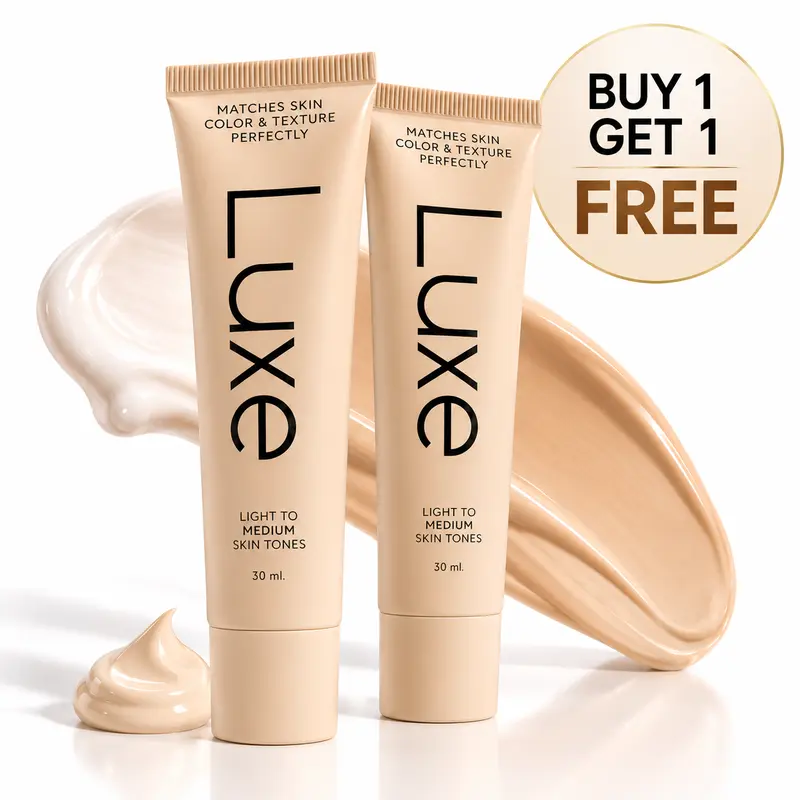 Buy 1 Get 1 Free Sohochic Luxe Color Changing Liquid Makeup Foundation & Concealer - 30ml, Lightweight, 12-Hour Wear, Buildable Coverage, Matches Light to Medium Skin Tones, Ideal for Natural Look, Makeup Products, Light And Medium